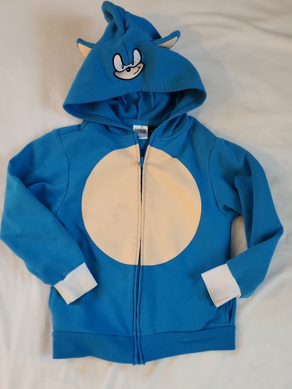 Sonic The Hedgehog Blue Character Hoodie with Cream Belly